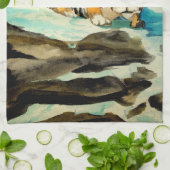 Wasserfarbe Tiger Geschirrtuch (Gefaltet)