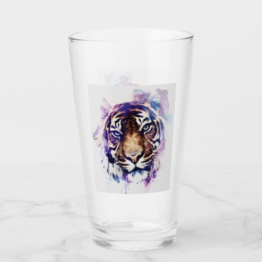 Wasserfarbe Tiger Glas (Vorderseite)