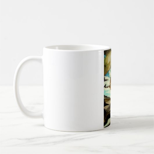 Wasserfarbe Tiger Kaffeetasse (Links)