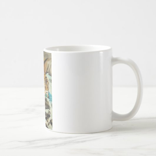 Wasserfarbe Tiger Kaffeetasse (Rechts)