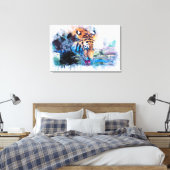 Wasserfarbe Tiger Leinwanddruck (Insitu (Schlafzimmer))