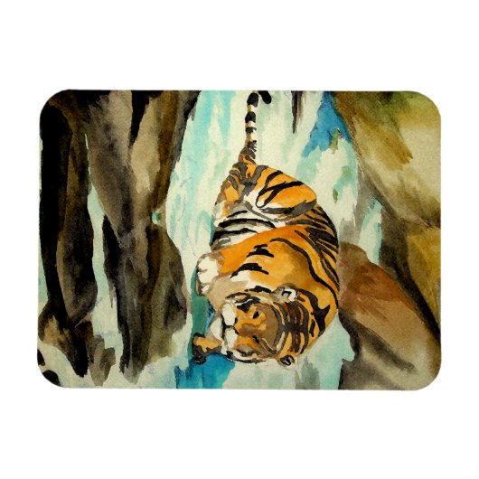 Wasserfarbe Tiger Magnet (Horizontal)
