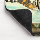 Wasserfarbe Tiger Mousepad (Ecke)