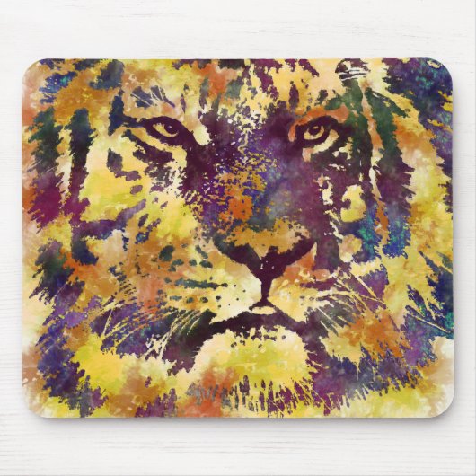 Wasserfarbe Tiger Mousepad (Vorne)