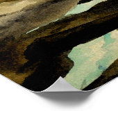 Wasserfarbe Tiger Poster (Ecke)