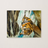 Wasserfarbe Tiger Puzzle (Horizontal)