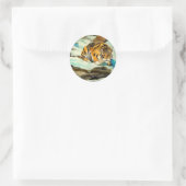 Wasserfarbe Tiger Runder Aufkleber (Tasche)