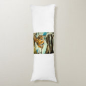 Wasserfarbe Tiger Seitenschläferkissen (Vorderseite Vertikal)