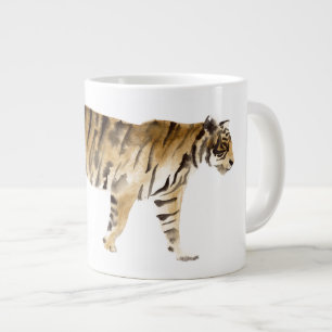Wasserfarbe Tiger Wandern Jumbo-Tasse
