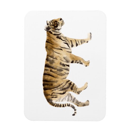 Wasserfarbe Tiger Wandern Magnet (Vertikal)