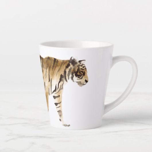 Wasserfarbe Tiger Wandern Milchtasse (Rechts)
