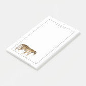 Wasserfarbe Tiger Wandern Post-it Klebezettel (angewinkelt)