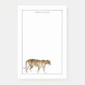 Wasserfarbe Tiger Wandern Post-it Klebezettel (Vorderseite)