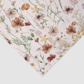 Wasserfarbe Tiny Bloom Boho Blumenmuster Seidenpapier (Detail)