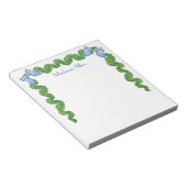 Wasserfarbe Topiary Bow Garland Notepad Notizblock (angewinkelt)
