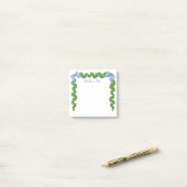 Wasserfarbe Topiary Bow Garland Post-it Klebezettel (Auf Schreibtisch)