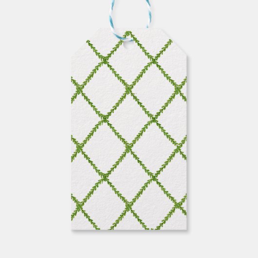 Wasserfarbe Topiary Bunny Happy Oster Geschenkanhänger (Rückseite)