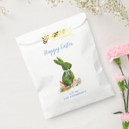 Wasserfarbe Topiary Bunny mit Ostereiern Geschenktütchen