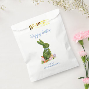 Wasserfarbe Topiary Bunny mit Ostereiern Geschenktütchen