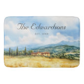 Wasserfarbe Toskana Name Mittelmeer Badematte (Vorderseite)