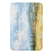 Wasserfarbe Toskana Name Mittelmeer Badematte (Vorderseite Vertikal)