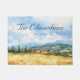 Wasserfarbe Toskana Name Mittelmeer Fußmatte