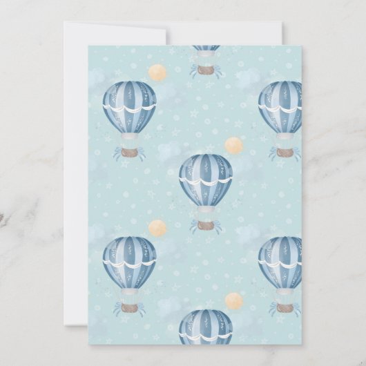 Wasserfarbe Transport Babydusche Einladung (Rückseite)