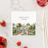 Wasserfarbe Traumgrüner Garten elegant Serviette (Beispiel)