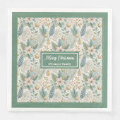 Wasserfarbe Trendfarben Neapel Moderner Urlaub Serviette (Vorderseite)