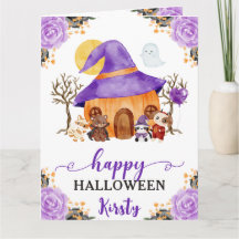 Wasserfarbe Trick oder Treat Happy Halloween
