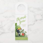 Wasserfarbe Tropisch Danke Green ID577 Flaschenanhänger (Vorderseite)