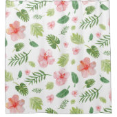 Wasserfarbe tropisch duschvorhang (Vorderseite)