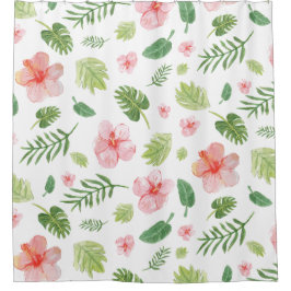 Wasserfarbe tropisch duschvorhang