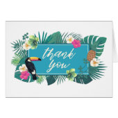 Wasserfarbe Tropisch mit Toucan Vielen Dank Aquama (Vorderseite (Horizontal))