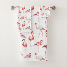 Wasserfarbe Tropisch rosa Flamingo