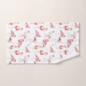 Wasserfarbe Tropisch rosa Flamingo Badhandtuch Set (Handtuch)