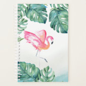 Wasserfarbe Tropisch rosa Flamingo Planer (Vorderseite)