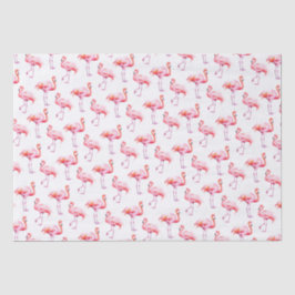 Wasserfarbe Tropisch rosa Flamingo Seidenpapier