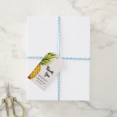 Wasserfarbe Tropische Ananas Babydusche Geschenkanhänger (Mit Garn)