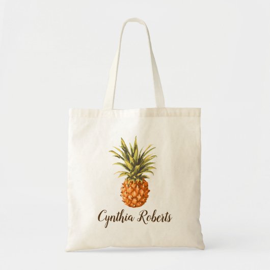 Wasserfarbe Tropische Ananas Bridesmaid Gefallen Tragetasche (Vorne)
