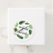 Wasserfarbe Tropische Blätter Wreath Paare Dusche Geschenkanhänger (Beispiel)