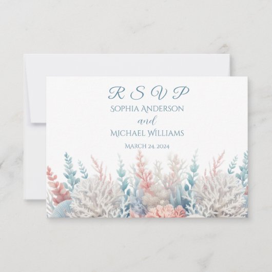 Wasserfarbe Tropische Bliss UAWG RSVP Karte (Vorderseite)