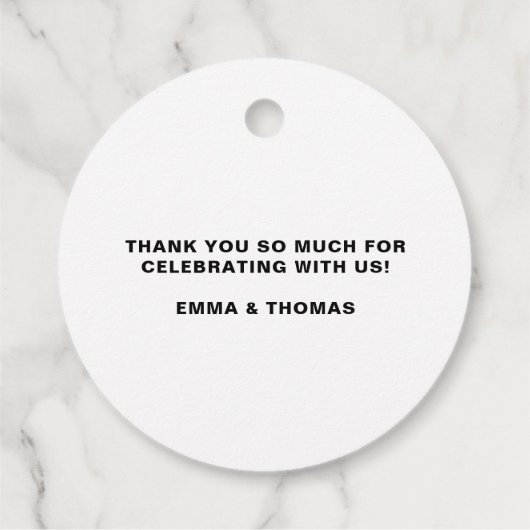 Wasserfarbe Tropische Blume Kinderdusche Geschenkanhänger (Rückseite)