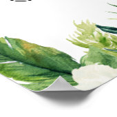 Wasserfarbe Tropische Blume Kinderdusche Willkomme Poster (Ecke)