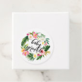 Wasserfarbe Tropische Blume Wreath Baby Sprinkle Geschenkanhänger (Beispiel)