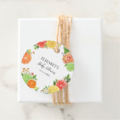 Wasserfarbe tropische Citrus Babydusche Geschenkanhänger (Beispiel)