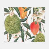 Wasserfarbe tropische durische, Mango-Muster. Fleecedecke (Vorderseite (Horizontal))
