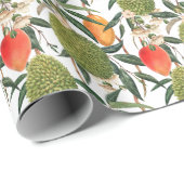 Wasserfarbe tropische durische, Mango-Muster. Geschenkpapier (Rolleneckpunkt)