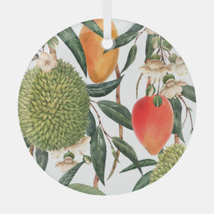 Wasserfarbe tropische durische, Mango-Muster. Ornament Aus Glas