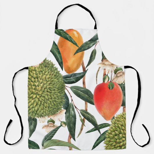 Wasserfarbe tropische durische, Mango-Muster. Schürze (Vorderseite)